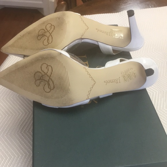 J.Renee’ White Slingback Patent/Vinyl Heels - Picture 6 of 8
